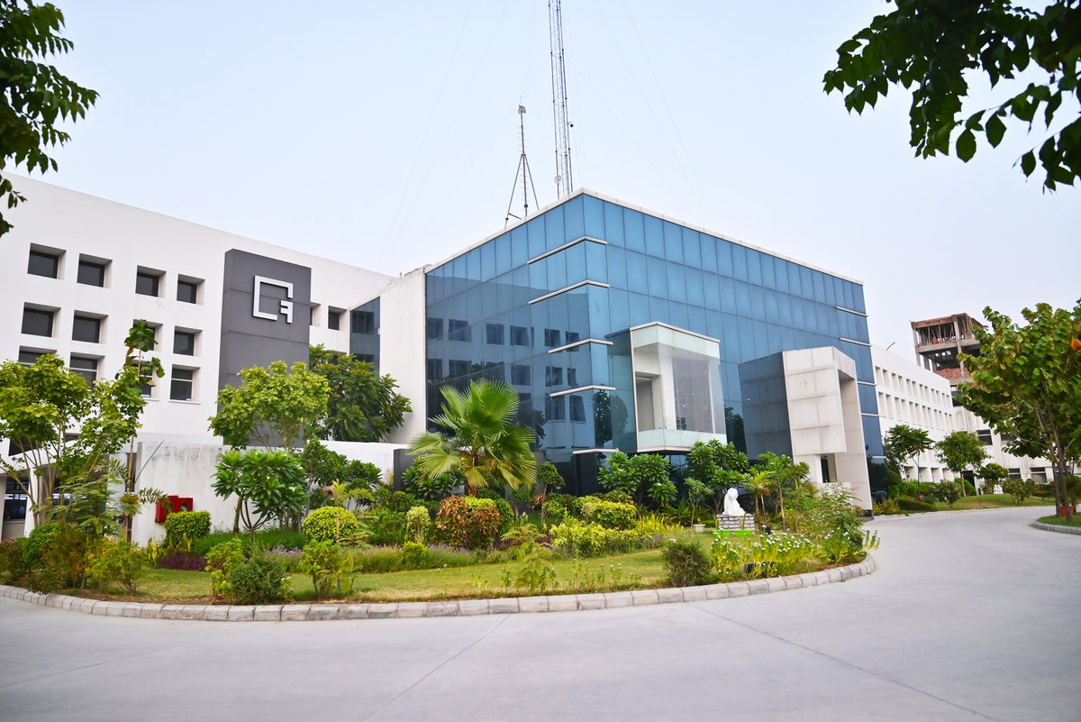 Palms and planting in front of the AFPL glass building