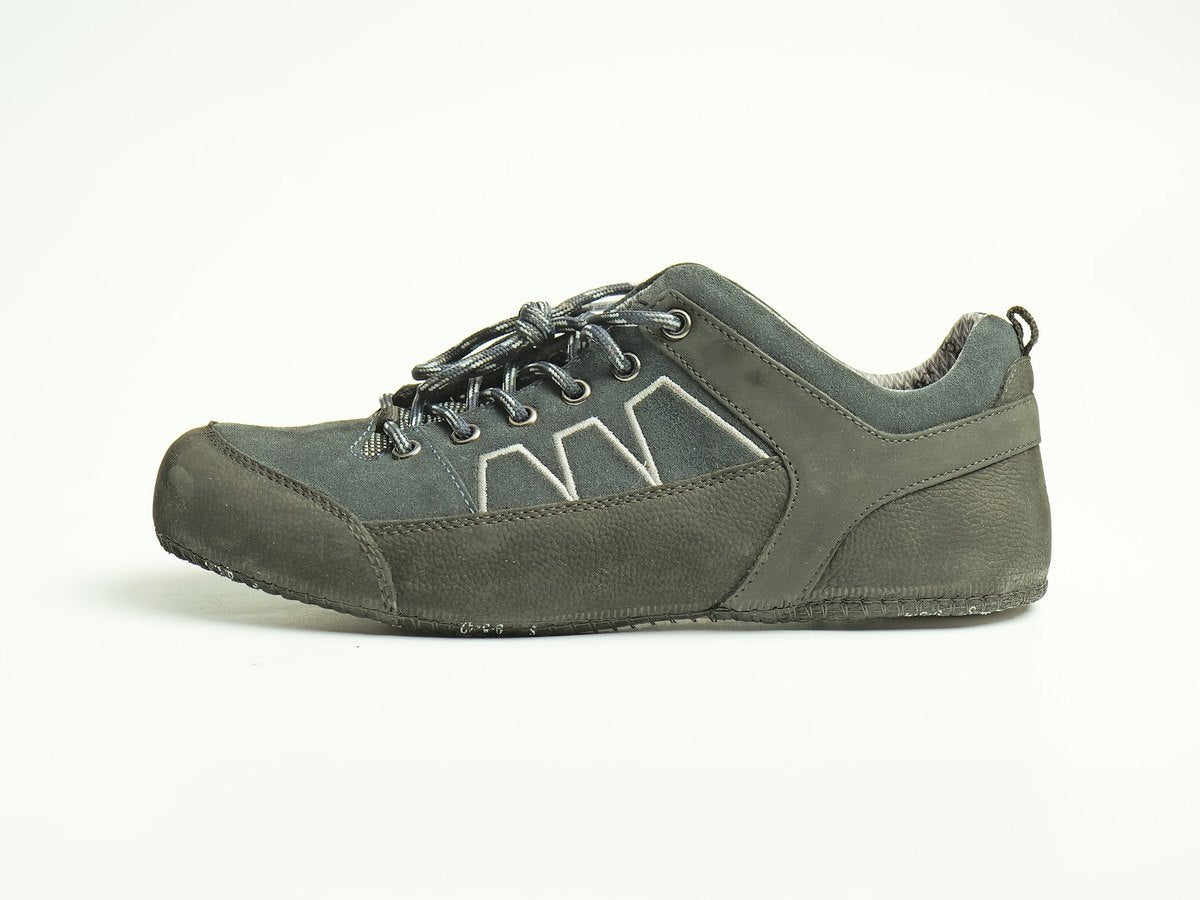 A low-cut suede outdoor upper