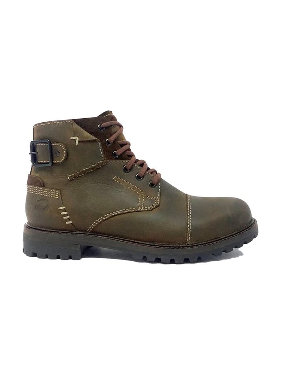 Olive leather, padded collar