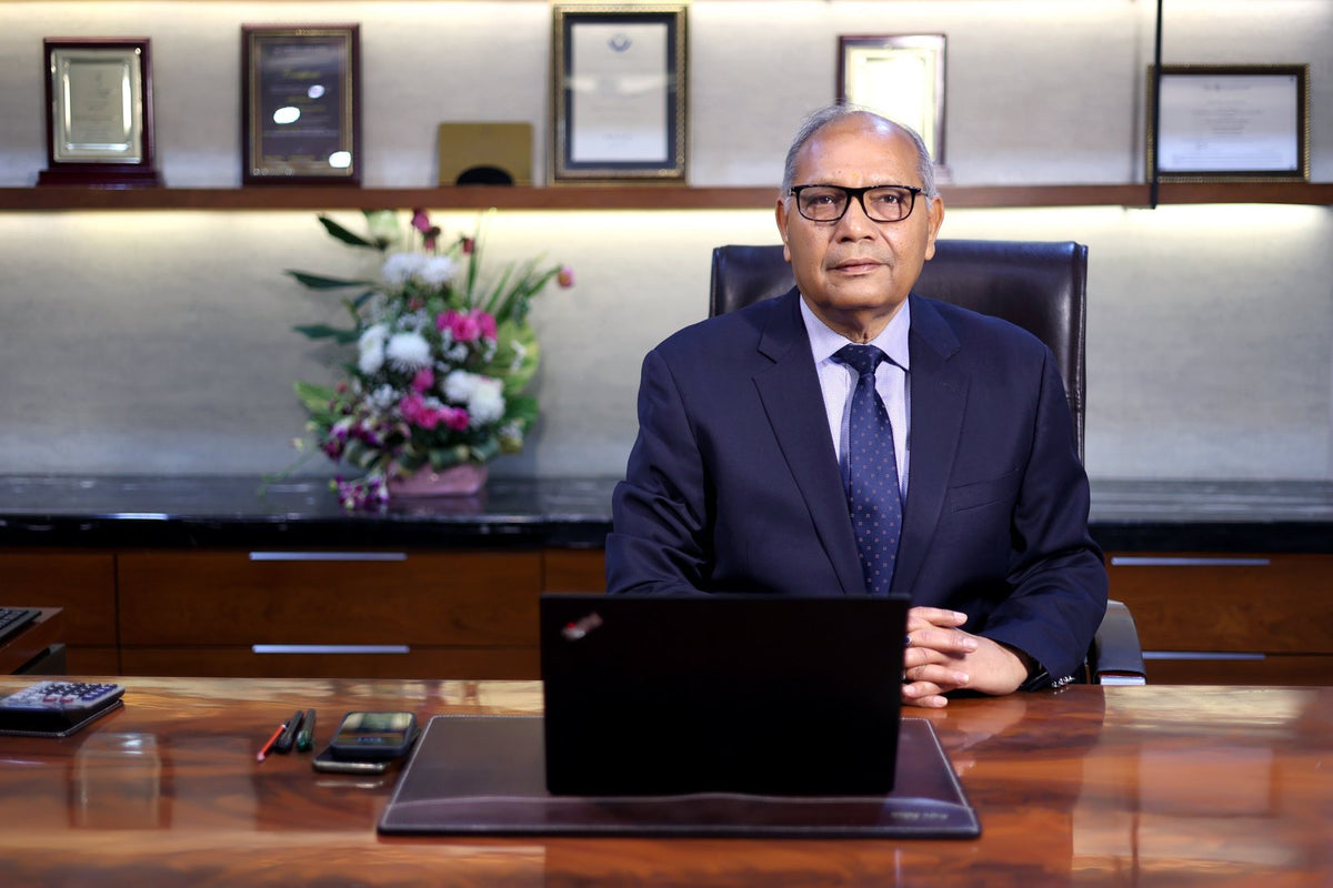 Rajendra Kumar Jalan, Chairman and Managing Director of AFPL, at his desk