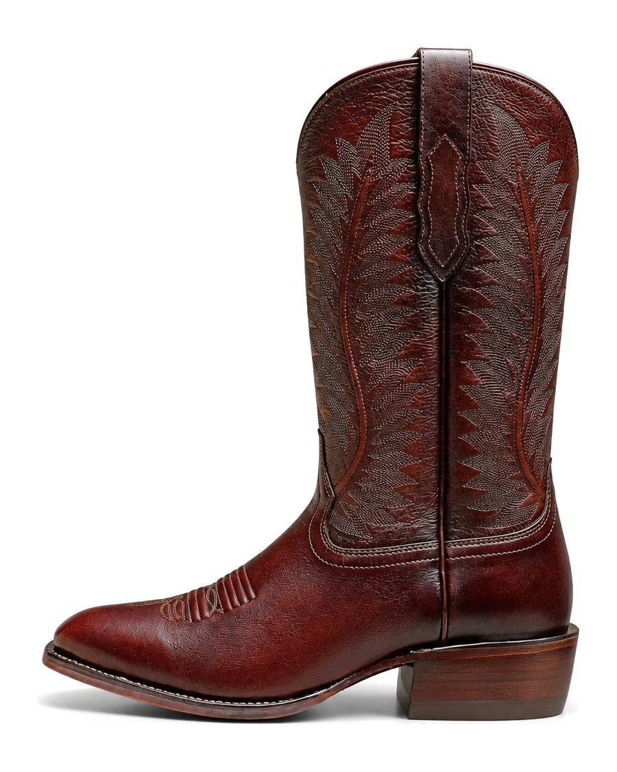 Stitched cowboy boot