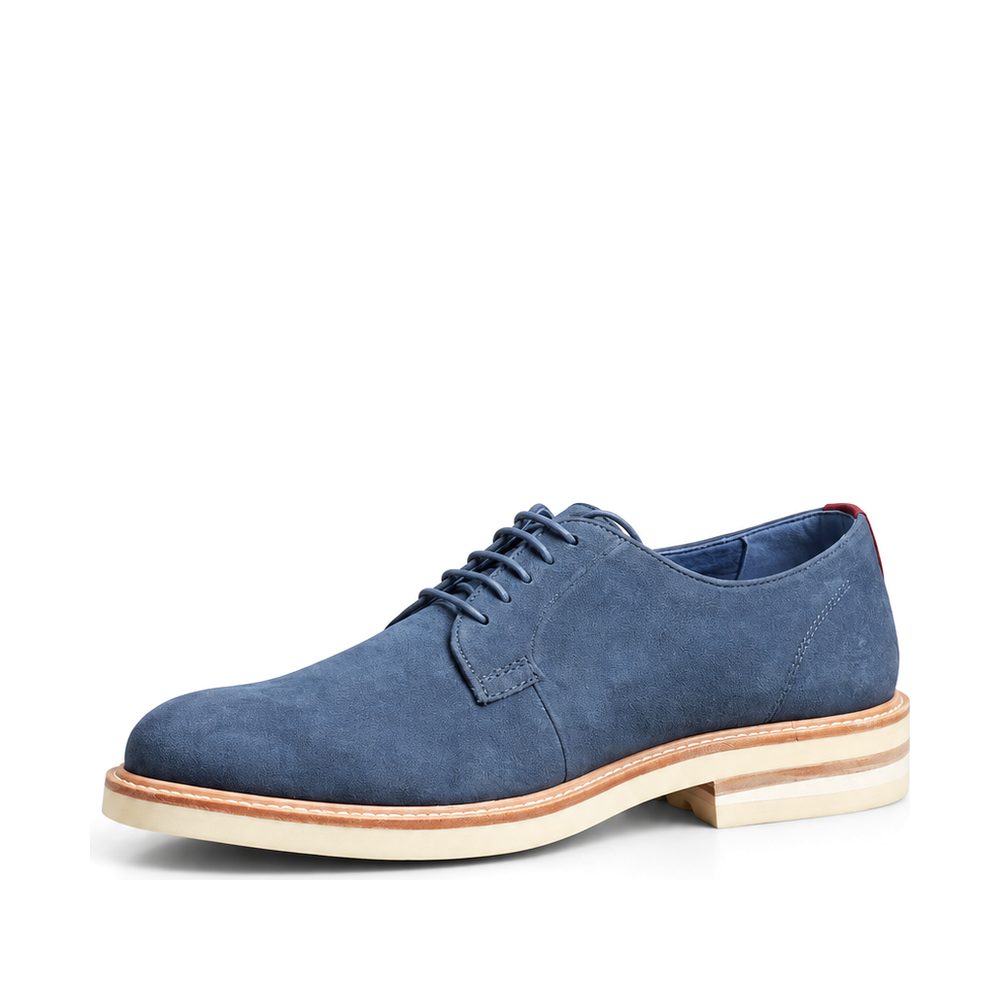 A suede derby with a two-tone layered sole