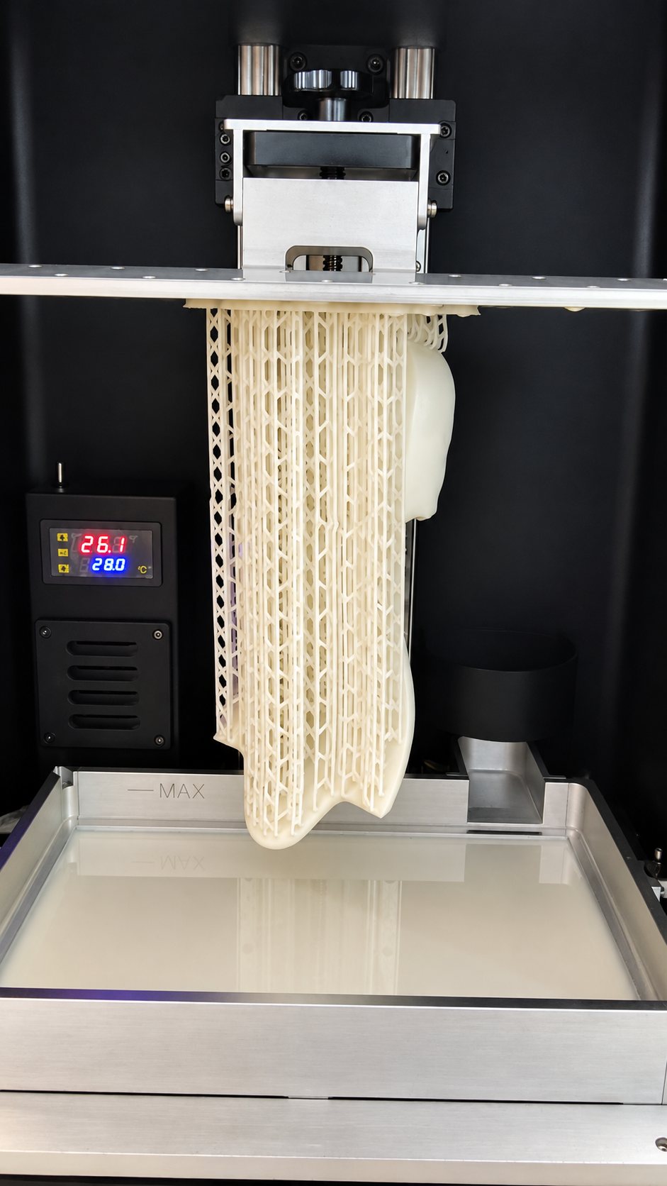 A sole prototype being 3D printed in the AFPL Product Creation Centre