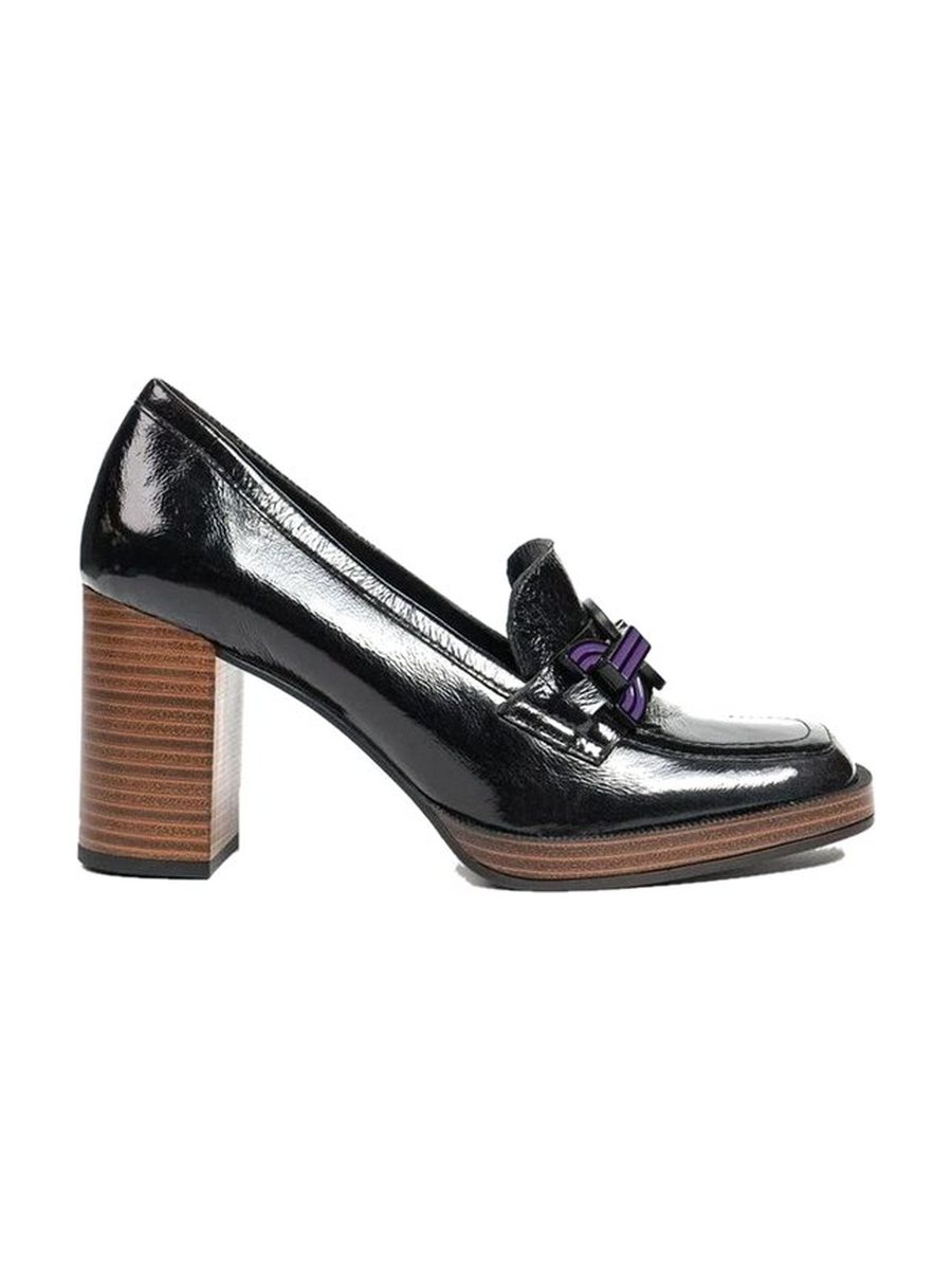 Black patent, block heel