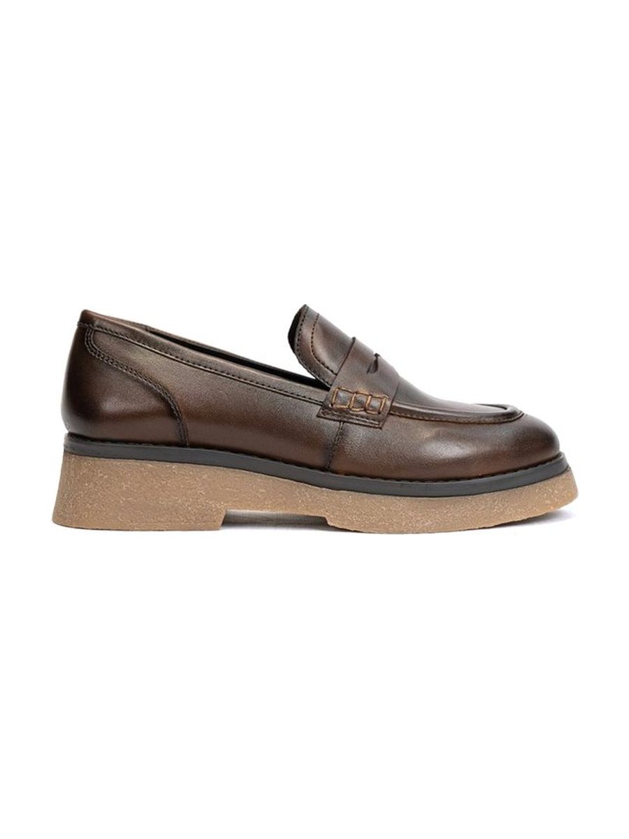 Brown penny loafer