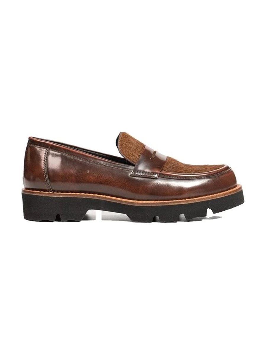 Brush-off leather, penny strap