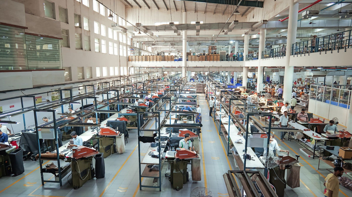 Production lines on an AFPL factory floor, seen from the mezzanine